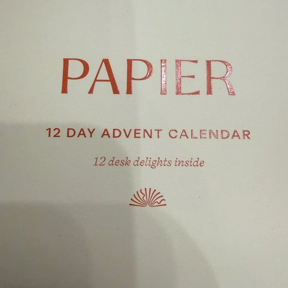 Papier x Anthropologie 12 Day Advent Calendar Desk Delights Stationery Gift Set